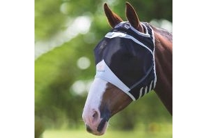 Shires FlyGuard Pro Fine Mesh Fly Mask with Ear Holes - Black