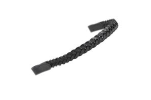 Aviemore Plaited Leather Browband Black