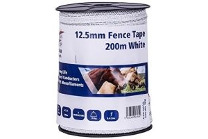 Fenceman Electric Fence White Tape 12.5mm x 200m