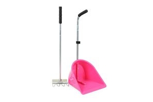 Manure Scoop Tall Handle Pink