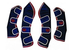 Weatherbeeta Wide Tab Long Travel Boots (Cob) (Navy/Red/White)