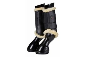 LeMieux Fleece Lined Horse Boots - Black/Natural