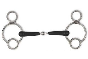 Shires Equikind Plus Universal Jointed Mouth Bit 5 1/2 inch Silver Black