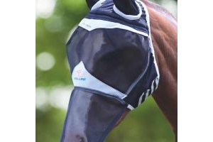 Fine Mesh Fly Mask With Ears And Nose Black