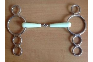 Shires Equikind Three Ring Jointed Dutch Gag - 4.5