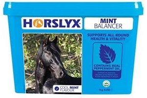 Tigerbox® & Horslyx Mint Balancer Lick 4 x 5Kg Refill Pack for All-Round Health and Vitality by Supplying an Essential Balance of Nutrients with a Cooling Refreshing Flavour & Antibacterial Pen.