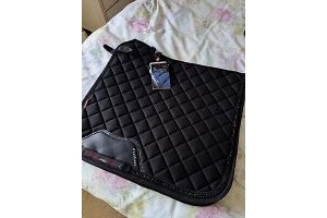Black Diamante LeMieux Dressage Square Saddle Pad