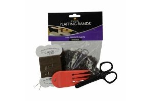 Lincoln Plaiting Kit,Scissors, Needles, Bands, Thread White or Brown 