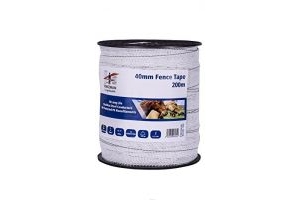 Fenceman Electric Fence White Tape 40mm x 200m