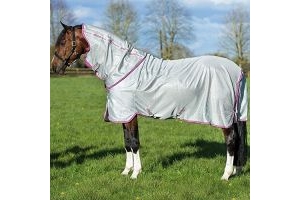 Horseware Amigo Bug Rug / Fly Blanket, Silver/Purple