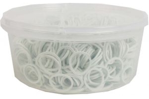 Lincoln Plaiting Bands in a Tub White