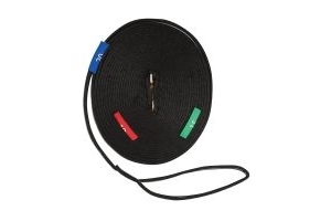 Two Tone Lunge Rein With Circles Markers Black/Grey