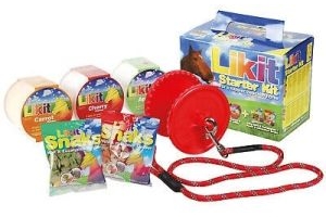 Likit Starter Kit For Horses And Ponies Includes Holder,  2x Snaks And 3x Likits