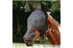 Equilibrium Field Relief Max Fly Mask With Ears & Muzzle Protection Black Large