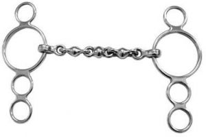 Shires Three 3 Ring Dutch Gag With Waterford Mouth  | Stainless Steel | 4 Sizes