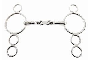 Korsteel French Link Three Ring Dutch Gag - 5 inches