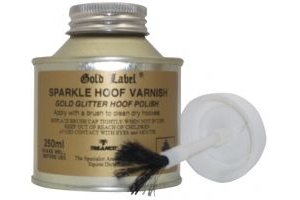 Gold Label Sparkle Hoof Varnish Gold 250ml