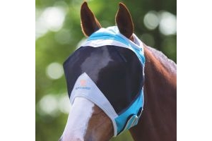 FlyGuard Pro Fine Mesh Fly Mask with Ear Holes Teal