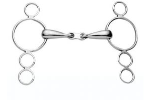 Korsteel French Link Three Ring Dutch Gag - 5.5 inches