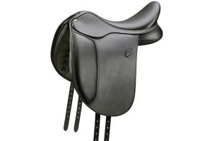 Arena By Bates Cob Adjustable Wide Leather Dressage Saddle With HART 16.5-18