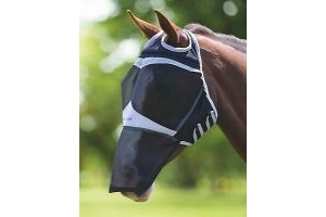 Shires Flyguard Fine Mesh Fly Mask with Ear Holes and Nose UV Protection