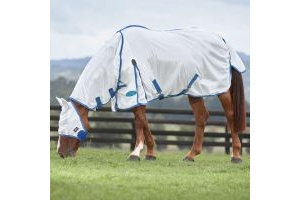 ComFiTec Essential Mesh II Combo Neck Fly Rug White/Delft Blue/Mint