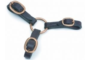 Shires Blenheim Three Way Leather Couplings-Black One Size