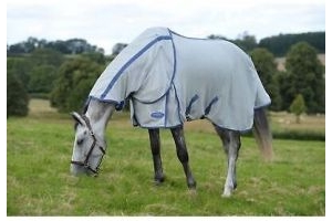 Weatherbeeta Comfitec Airflow II Detach A Neck Horse Rug | Grey/Blue/Grey