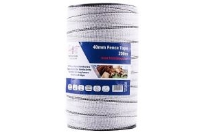 Fenceman High Performance Electric Fence White Tape 40mm x 200m