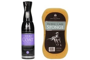 Carr & Day & Martin - Dreamcoat Ultimate Coat Finish Conditioner (1 Litre) with Horse Care Sponge & Tigerbox Anti-Bacterial Pen.