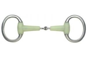 Shires Equikind Jointed Eggbutt Flat Ring Snaffle | Horse Bit | 4 Sizes