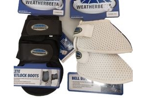 Weatherbeeta Overreach Fetlock Bell Boot Black White XL XFull XF WB Warmblood