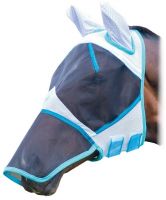 Bridleway Bug Stoppa Fly Mask with Nose White/Blue