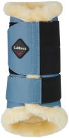 LeMieux Fleece Lined Brushing Boots Ice Blue/Natural