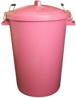 ProStable Dustbin and Lid Pink