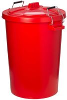 ProStable Dustbin and Lid Red