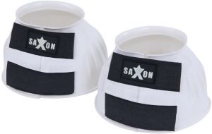 Saxon Double Tape PVC Ribbed Bell Boots White