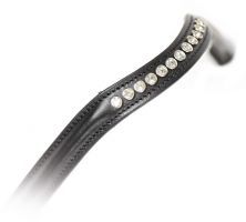 Shires Aviemore Raised Crystal Browband Black