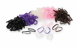 Shires Ezi-Groom Silicone Plaiting Bands Brown