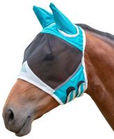 Shires Fine Mesh Fly Mask with Ears Teal