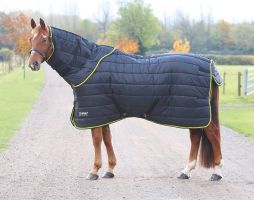 Shires Tempest Original 300g Heavyweight Combo Stable Rug & Neck Set Black/Lime