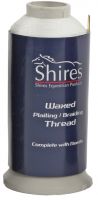 Shires Waxed Plaiting Thread Reel White
