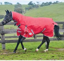 WeatherBeeta ComFiTec Classic 300g Heavyweight Combo Turnout Rug Red/Silver/Navy