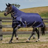 WeatherBeeta ComFiTec Essential 360g Heavyweight Combo Turnout Rug Navy/Red/Silver
